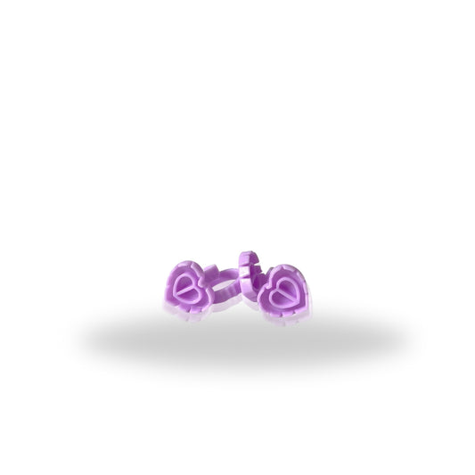 Purple Glue Rings 100ct